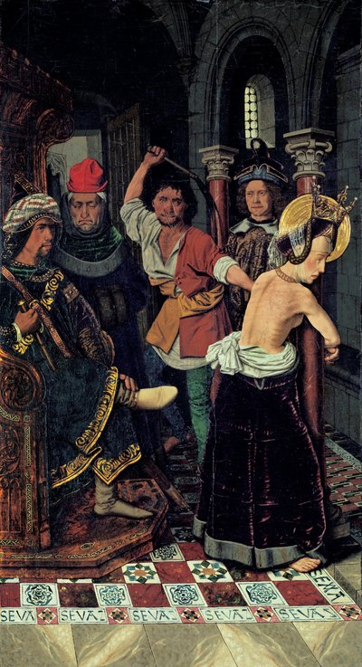 Die Geißelung der Heiligen Engracia von Bartolomé Bermejo