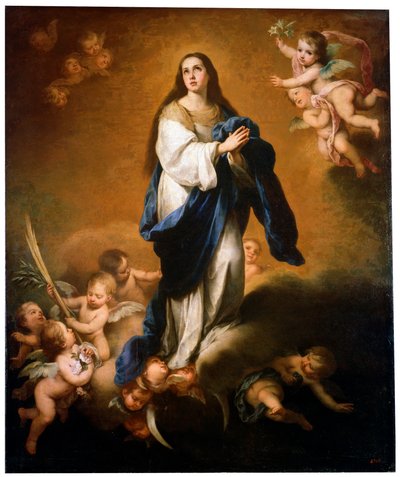 Die Himmelfahrt der seligen Jungfrau Maria, zwischen 1645 und 1655 von Bartolomé Esteban Murillo