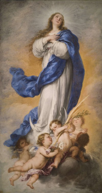Die unbefleckte Empfängnis der Jungfrau, 1670er Jahre von Bartolomé Esteban Murillo