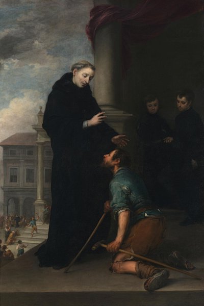 Der hl. Thomas von Villanueva heilt einen Lahmen von Bartolomé Esteban Murillo