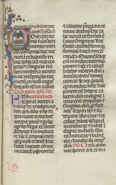 Missale: Fol. 225: Kelch mit Hostie von Bartolomeo Caporali