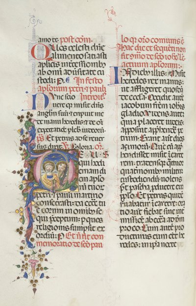 Missale: Fol. 290v: Heilige Peter und Paul, 1469 von Bartolomeo Caporali