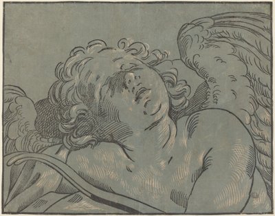 Schlafender Amor von Bartolomeo Coriolano after Guido Reni