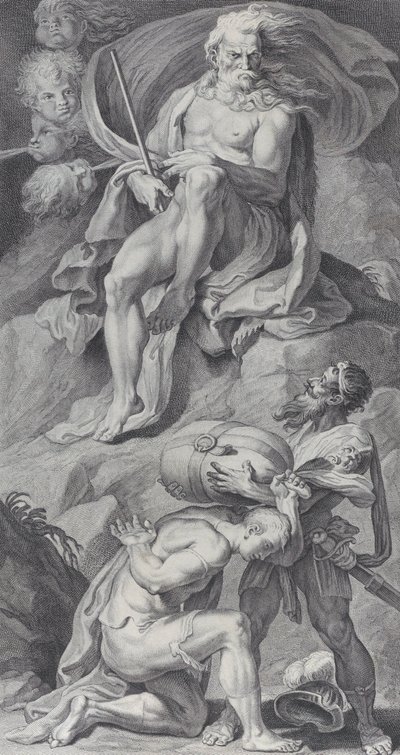 Tafel 8: Odysseus erhält die Winde in einem Ledersack von Aeolus von Bartolomeo Crivellari