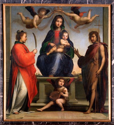Jungfrau und Kind mit Johannes dem Täufer und St. Stephan von Bartolomeo Fra