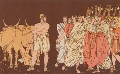 Cincinnatus wird zum Diktator berufen von Bartolomeo Pinelli
