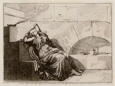 Die Vestalin Sestilia lebendig begraben von Bartolomeo Pinelli