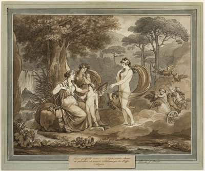 Venus präsentiert Amor Kalypso, aus Die Abenteuer des Telemach, Buch 7 von Bartolomeo Pinelli