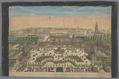 Ansicht des Palastes des Markgrafen von Bayreuth in Erlang von Basset