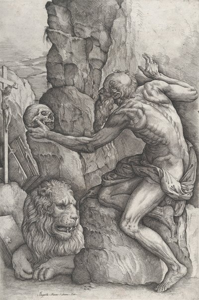 St. Hieronymus von Battista Franco Veneziano