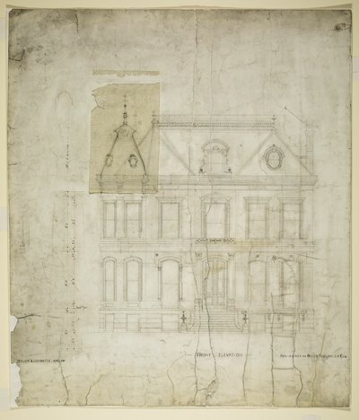 Peter Schuttler II Haus, Chicago, Illinois, Vorderansicht von Bauer and Loebnitz