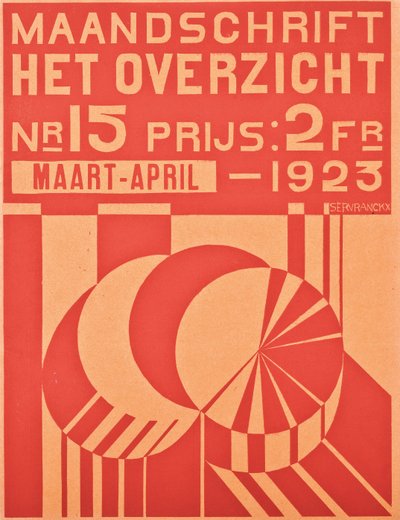 Titelbild der März-April-Ausgabe 1923 der Zeitschrift "Het Overzicht", 1923 von Belgian School