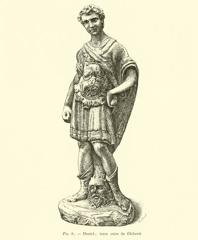 Terrakotta-Statue von Daniel von Ghiberti von Belgian School