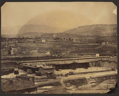 Blick auf St. Etienne nach Osten zum Bahnhof von Belotti