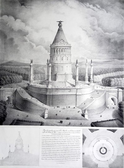 Entwurf eines Grabmals für Napoleon auf den Höhen von Chaillot gegenüber dem Champ de Mars von Benard et Cie Imprimerie Lemercier