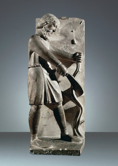 Dezember, Statue aus dem Zyklus der Monate, Baptisterium von Parma von Benedetto Antelami