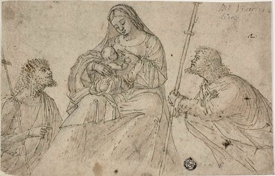 Jungfrau und Kind mit den Heiligen Johannes dem Täufer und Rochus von Benedetto Carpaccio