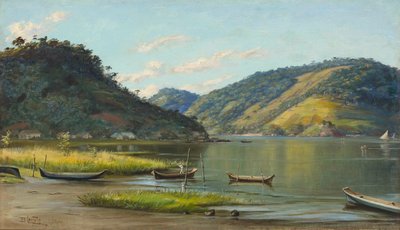 Enseada mit Booten, SP, 1907 von Benedito Calixto
