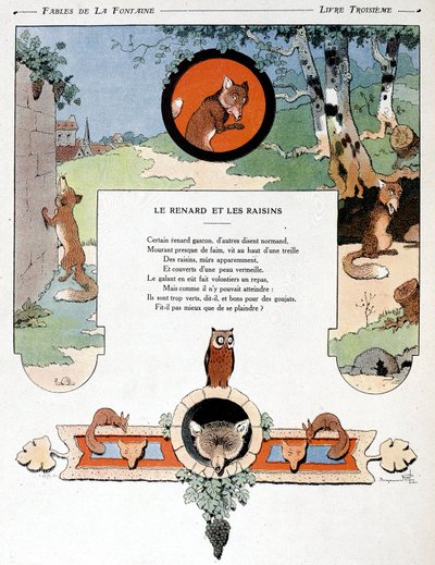 Der Fuchs und die Trauben, Illustration aus 