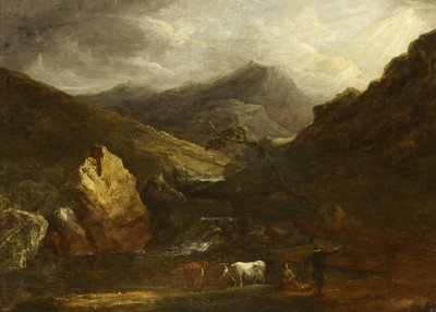Berglandschaft mit Blick auf Snowdon von Benjamin Barker