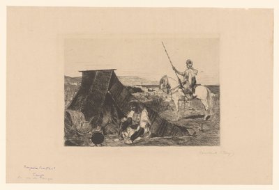 Landschaft mit Zelt und Reiter von Benjamin  Constant