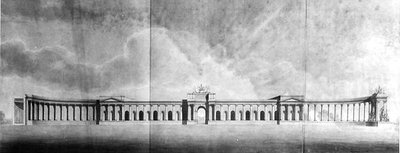 Perspektive der Büros vom Großen Hof aus gesehen von Benjamin Dean Wyatt
