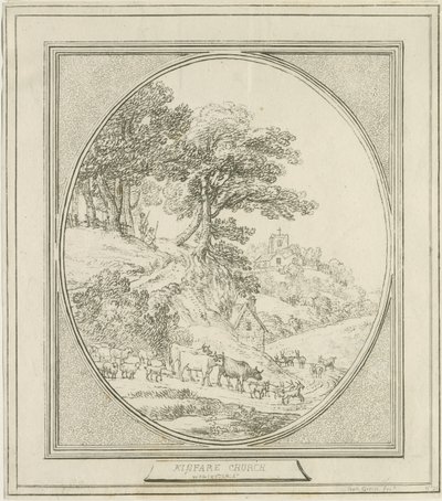 Kinver Kirche: Radierung, undatiert [?18. Jh.] von Benjamin Green