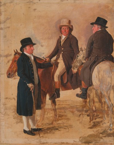 John Hilton, Richter der Rennbahn in Newmarket; John Fuller, Sekretär der Rennbahn; und John Stevens, ein Trainer von Benjamin Marshall
