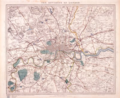 Karte von London von Benjamin Rees Davies