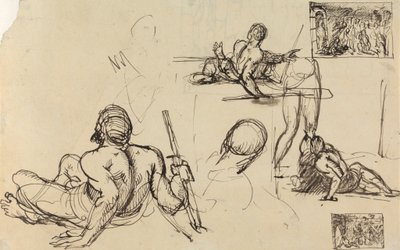 Figurenstudien eines Mannes, der vom Boden aufsteht von Benjamin Robert Haydon