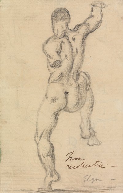 Rückansicht einer männlichen Aktstudie von Benjamin Robert Haydon