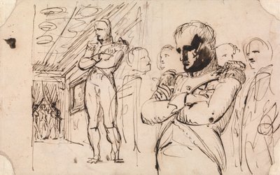 Studien von Napoleon, Arme verschränkt, mit anderen Figuren von Benjamin Robert Haydon