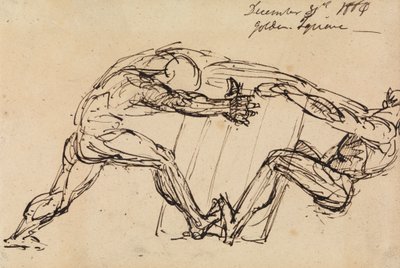 Studie von zwei männlichen Akten von Benjamin Robert Haydon