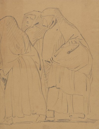 Studie einer Gruppe von stehenden Figuren in Roben von Benjamin Robert Haydon