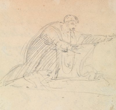 Studie eines Mannes auf seinen Knien von Benjamin Robert Haydon