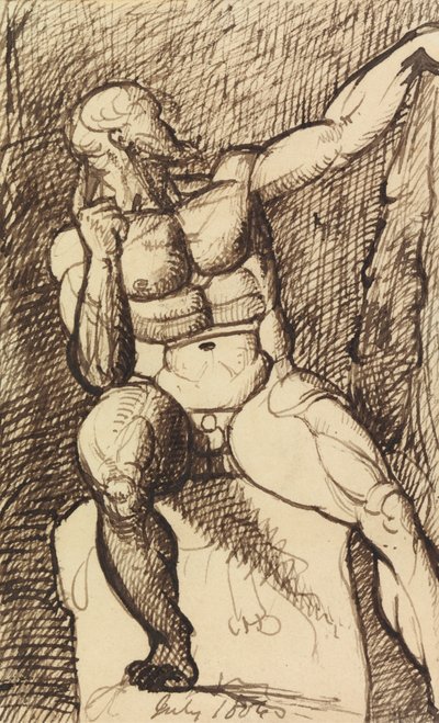 Studie eines sitzenden männlichen Aktes von Benjamin Robert Haydon