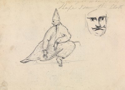 Studie eines sitzenden Mannes mit spitzem Hut von Benjamin Robert Haydon
