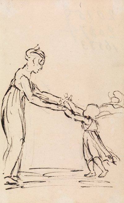 Studie einer Frau und eines spielenden Kindes von Benjamin Robert Haydon