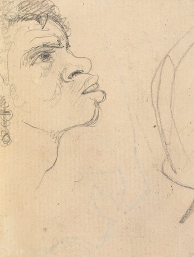 Studie des Gesichts einer ethnischen Frau im Profil, mit Ohrringen von Benjamin Robert Haydon
