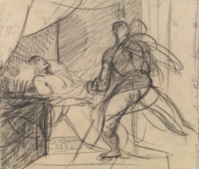 Der Mord an Duncan - Macbeth mit der Leiche (und Lady Macbeth nähert sich) von Benjamin Robert Haydon