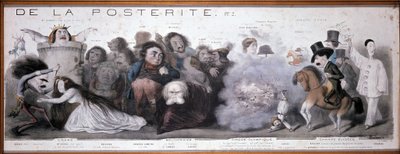 Le grand chemin de la postérité: Darstellung von Tragödie und Komödie (Dorval, etc...) - Lithographie von Benjamin Roubaud, Maison de Balzac, Paris von Benjamin Roubaud