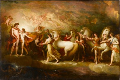Phaeton bittet Apollo, den Sonnenwagen zu lenken, 1804 von Benjamin West