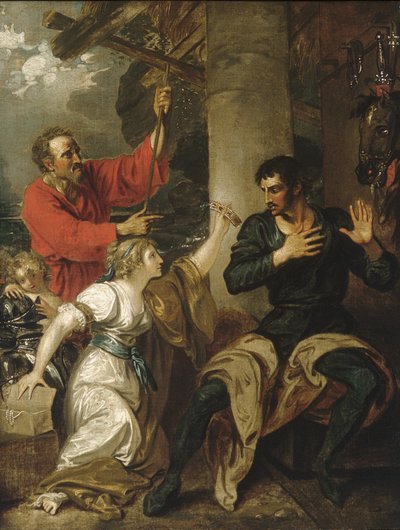 Die Jungfrau und Orlando, ca. 1793 von Benjamin West