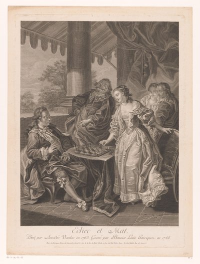 Schachspielende Gesellschaft von Benoit Louis Henriquez