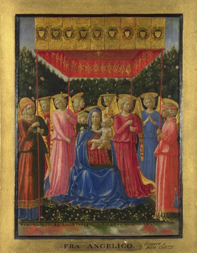 Die Jungfrau und das Kind mit Engeln, um 1450 von Benozzo Gozzoli
