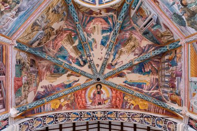 Leben des Hl. Franziskus, im Gewölbe der zentralen Apsis von Benozzo di Lese di Sandro Gozzoli