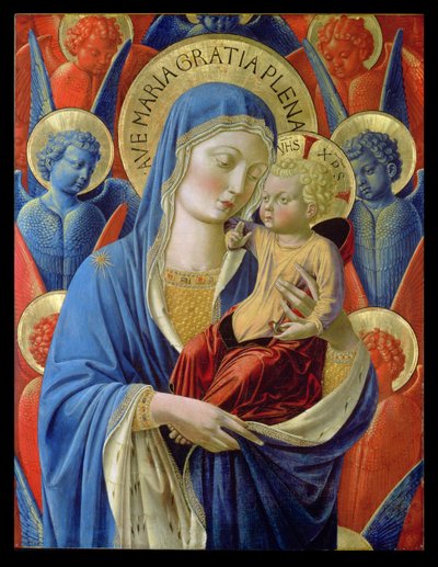 Jungfrau und Kind mit Engeln, ca. 1460 von Benozzo di Lese di Sandro Gozzoli