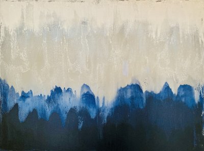 Nebelblaue Abstraktion von Berit Pihl