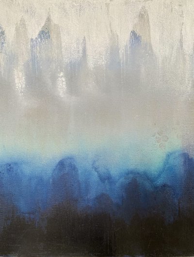 Neblige blaue Berge von Berit Pihl