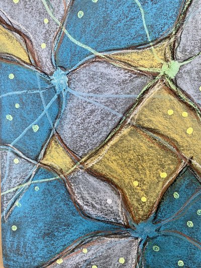 Lebendige geometrische Textur von Berit Pihl